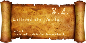 Wallenstein László névjegykártya
