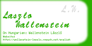 laszlo wallenstein business card